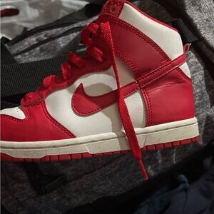 Nike Red Mesh and White Label Toddler Sneaker